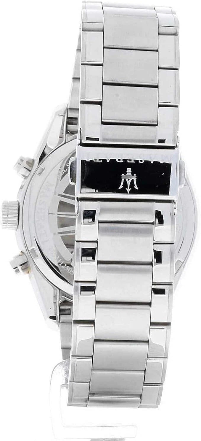 Maserati Traguardo Men's R8853112505 Blue Dial Silver Steel Strap Watch 45mm