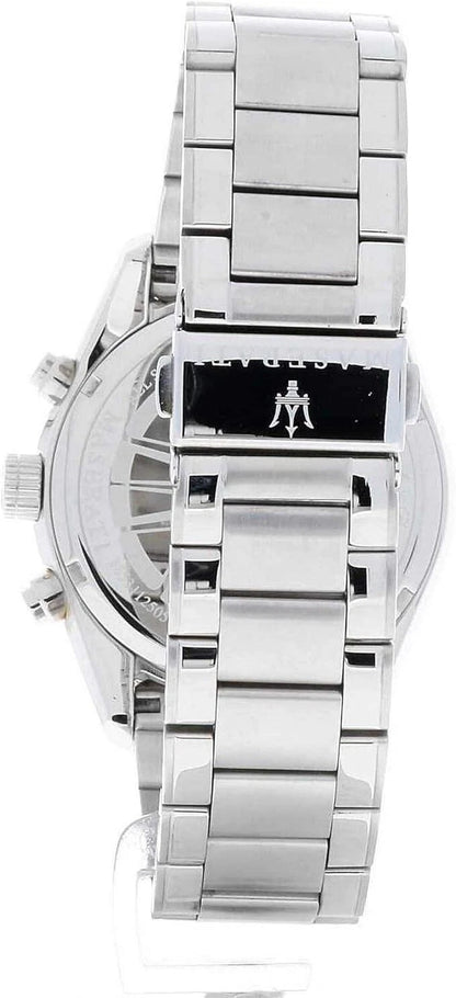Maserati Traguardo Men's R8853112505 Blue Dial Silver Steel Strap Watch 45mm