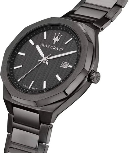 Maserati Stile Men's Analog Quartz Watch R8853142001 Grey Stainless Steel 45mm