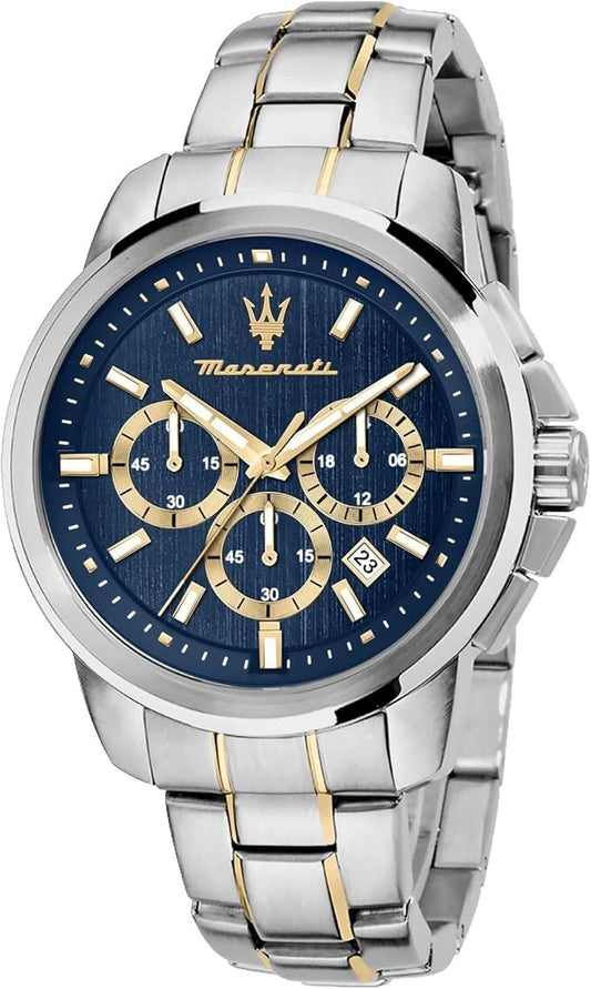 Maserati Men's SUCCESSO Watch R8873621016 PVD Gold Stainless Steel 44 mm Dial