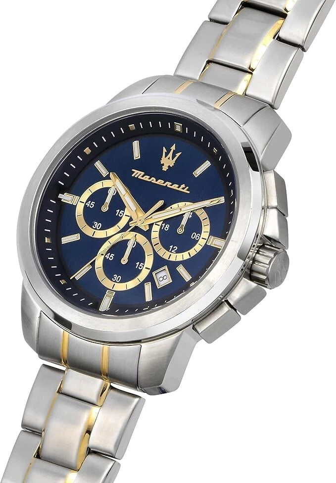 Maserati Men's SUCCESSO Watch R8873621016 PVD Gold Stainless Steel 44 mm Dial