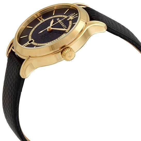 Maserati Epoca 34mm Black Genuine Leather Quartz Quartz Ladies Watch R8851118501