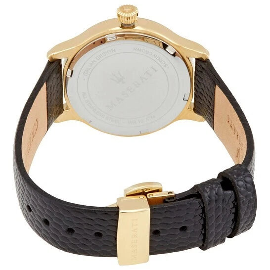 Maserati Epoca 34mm Black Genuine Leather Quartz Quartz Ladies Watch R8851118501