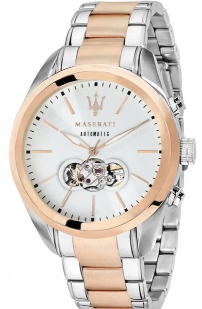 Maserati Men's Analogue Automatic Watch R8823112001 Stainless Steel Strap 45mm