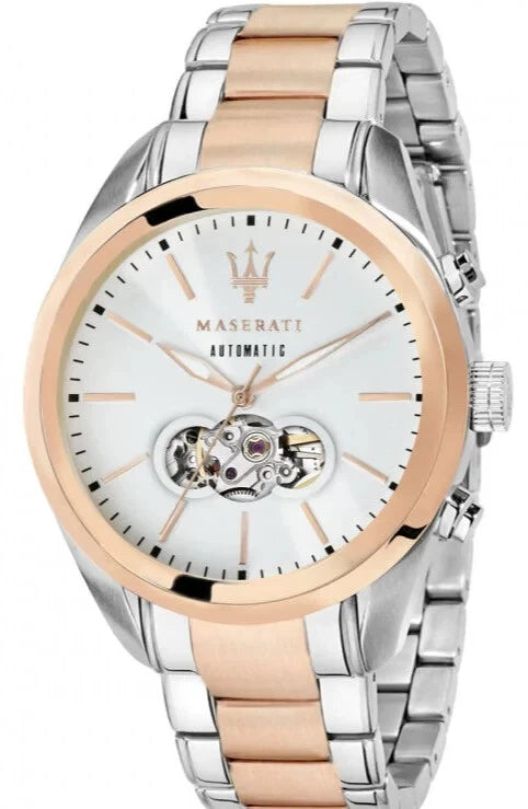 Maserati Men's Analogue Automatic Watch R8823112001 Stainless Steel Strap 45mm