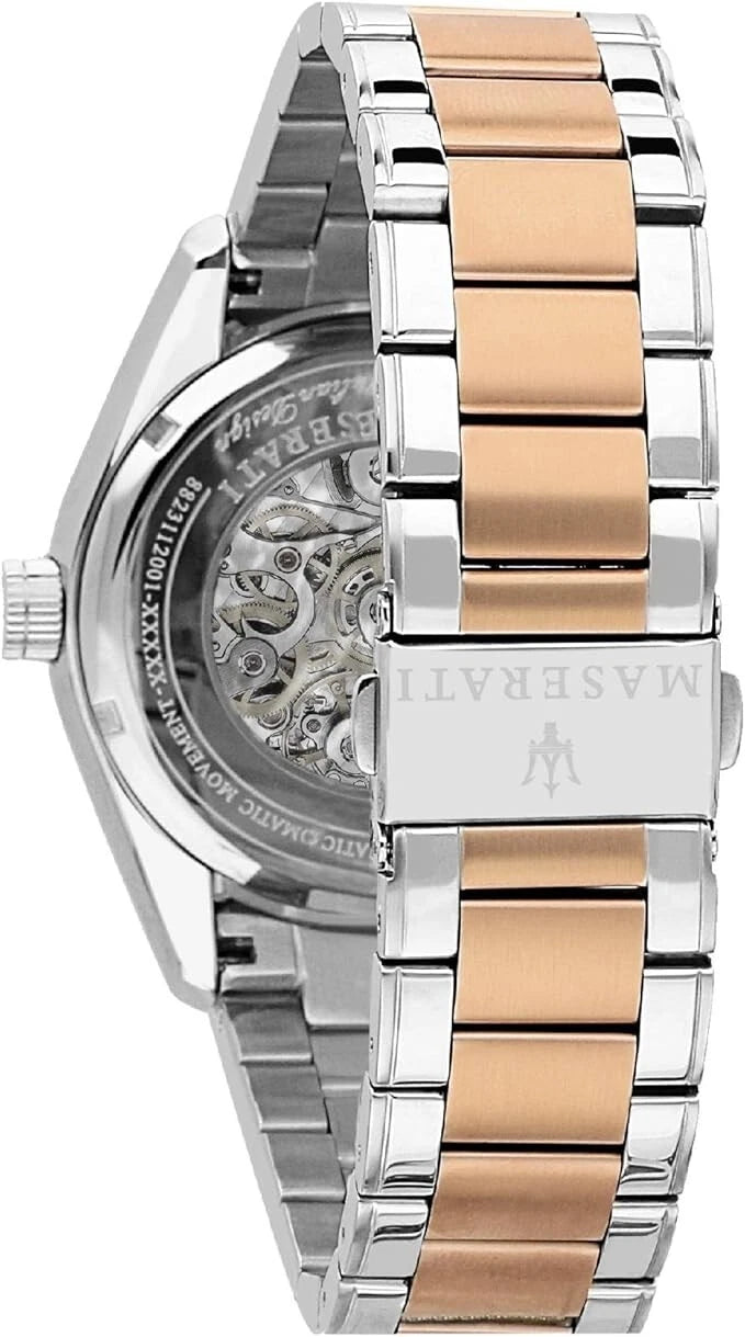 Maserati Men's Analogue Automatic Watch R8823112001 Stainless Steel Strap 45mm