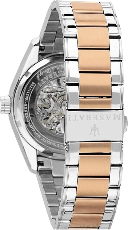 Maserati Men's Analogue Automatic Watch R8823112001 Stainless Steel Strap 45mm