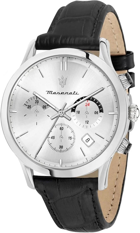 Maserati Ricordo Men's R8871633001 Watch Silver Dial Quartz Stainless Steel 42mm