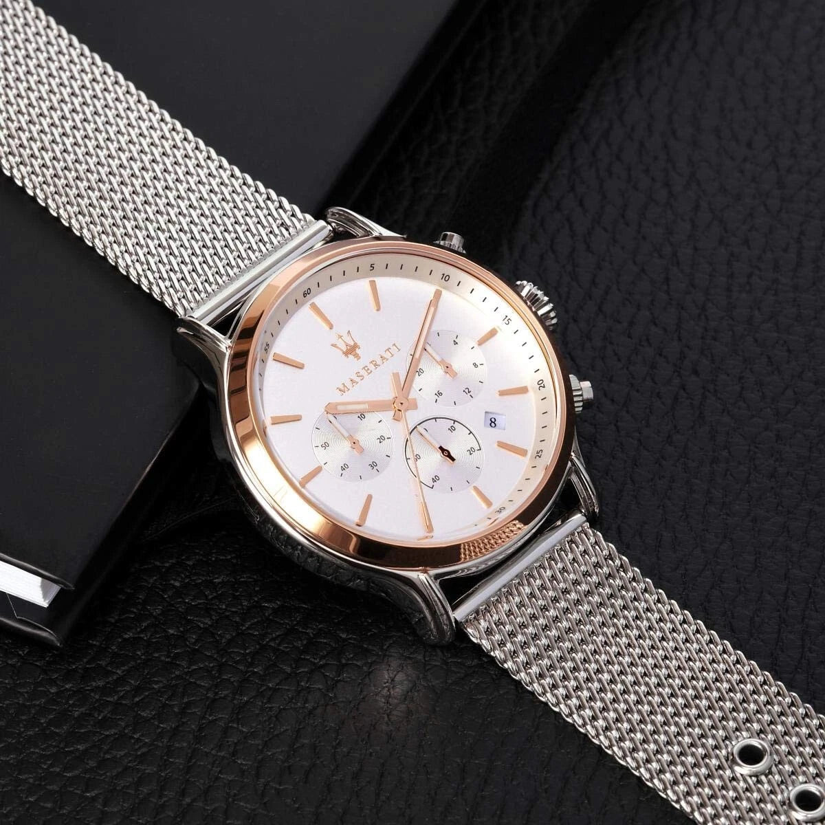 Maserati Epoca Rose Gold PVD Men's Watch R8873618009 Stainless Steel 42mm Dial