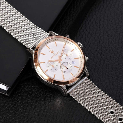 Maserati Epoca Rose Gold PVD Men's Watch R8873618009 Stainless Steel 42mm Dial