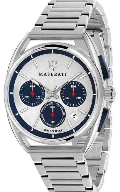 Maserati Trimarano Chronograph Silver Dial Men's Watch R8873632001 Steel 41mm