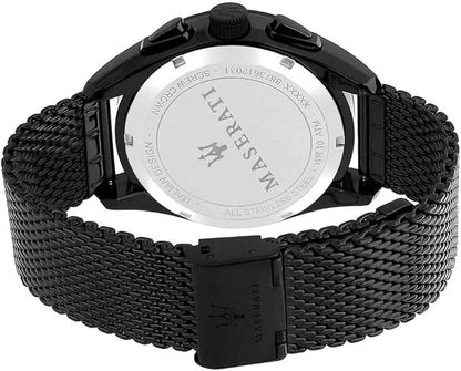 Maserati Traguardo Men's R8873612031 Quartz Chronograph Black Watch Steel 45mm