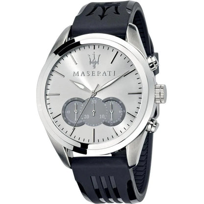 Maserati Men's R8871612012 Traguardo Chronograph Watch Silicone Strap 55mm Dial