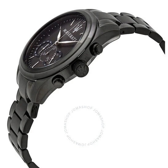 Maserati Traguardo Men's Analog Quartz Watch R8873612002 Steel 45mm Black Dial
