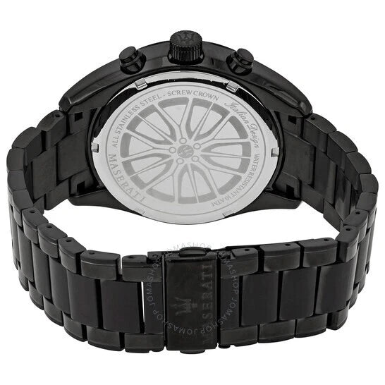 Maserati Traguardo Men's Analog Quartz Watch R8873612002 Steel 45mm Black Dial