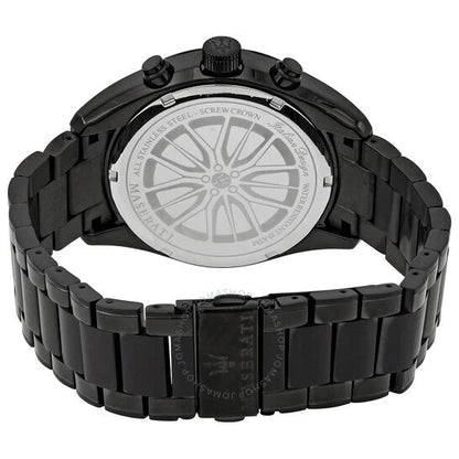 Maserati Traguardo Men's Analog Quartz Watch R8873612002 Steel 45mm Black Dial