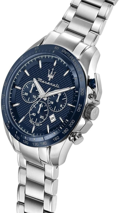 Maserati TRAGUARDO Men's Watch Chronograph Quartz R8873612043 Silver Steel 45mm