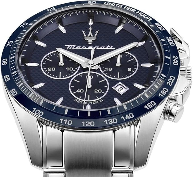 Maserati TRAGUARDO Men's Watch Chronograph Quartz R8873612043 Silver Steel 45mm