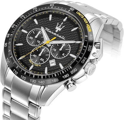Maserati Traguardo Men's Watch R8873612042 Chronograph Quartz Steel Dial 45mm