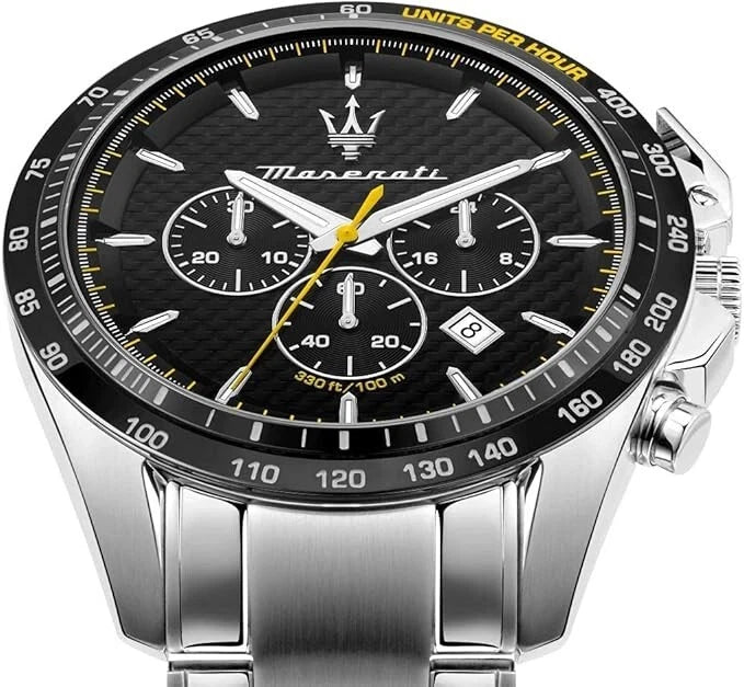 Maserati Traguardo Men's Watch R8873612042 Chronograph Quartz Steel Dial 45mm