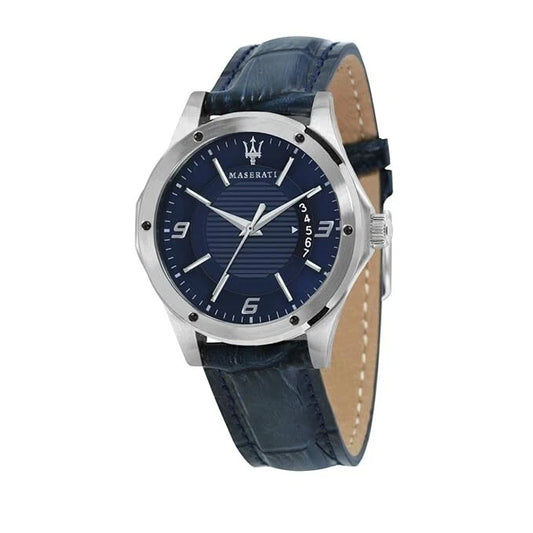 Maserati Circuito Men's R8851127003 Quartz Steel Watch Blue Dial Leather 42mm