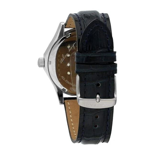 Maserati Circuito Men's R8851127003 Quartz Steel Watch Blue Dial Leather 42mm