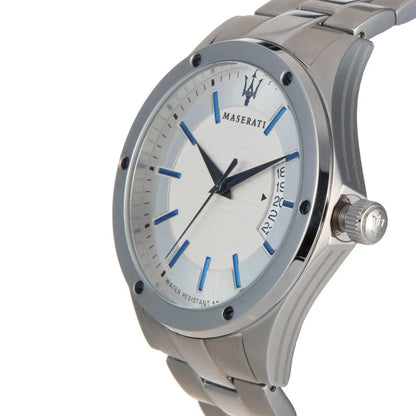 Maserati Men's R8853127001 Quartz Steel Watch Silver Dial Stainless Steel 42mm