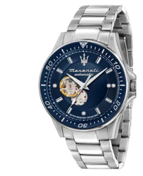 Maserati Sfida Men's Watch R8823140007 Automatic Stainless Steel Silver 44mm