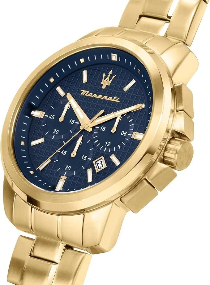 Maserati Successo Men's Chronograph Analog Watch R8873621021 Quartz Steel 44mm