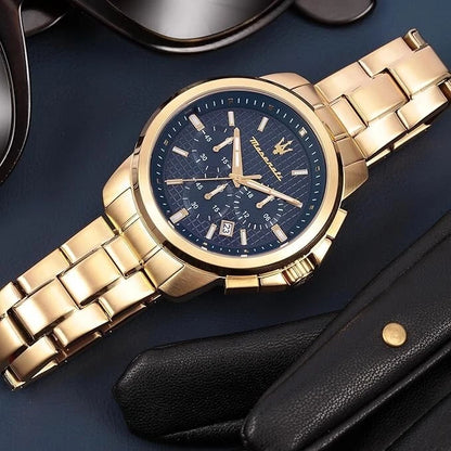 Maserati Successo Men's Chronograph Analog Watch R8873621021 Quartz Steel 44mm