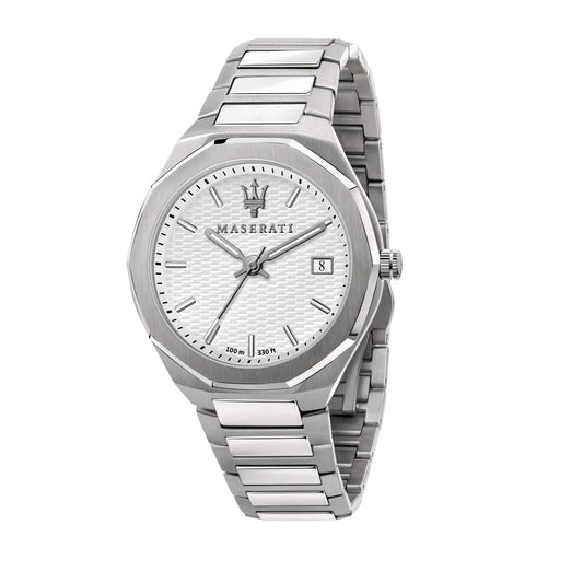 Maserati Stile Men's Dress Watch R8853142005 Silver Dial Steel Bracelet 42mm