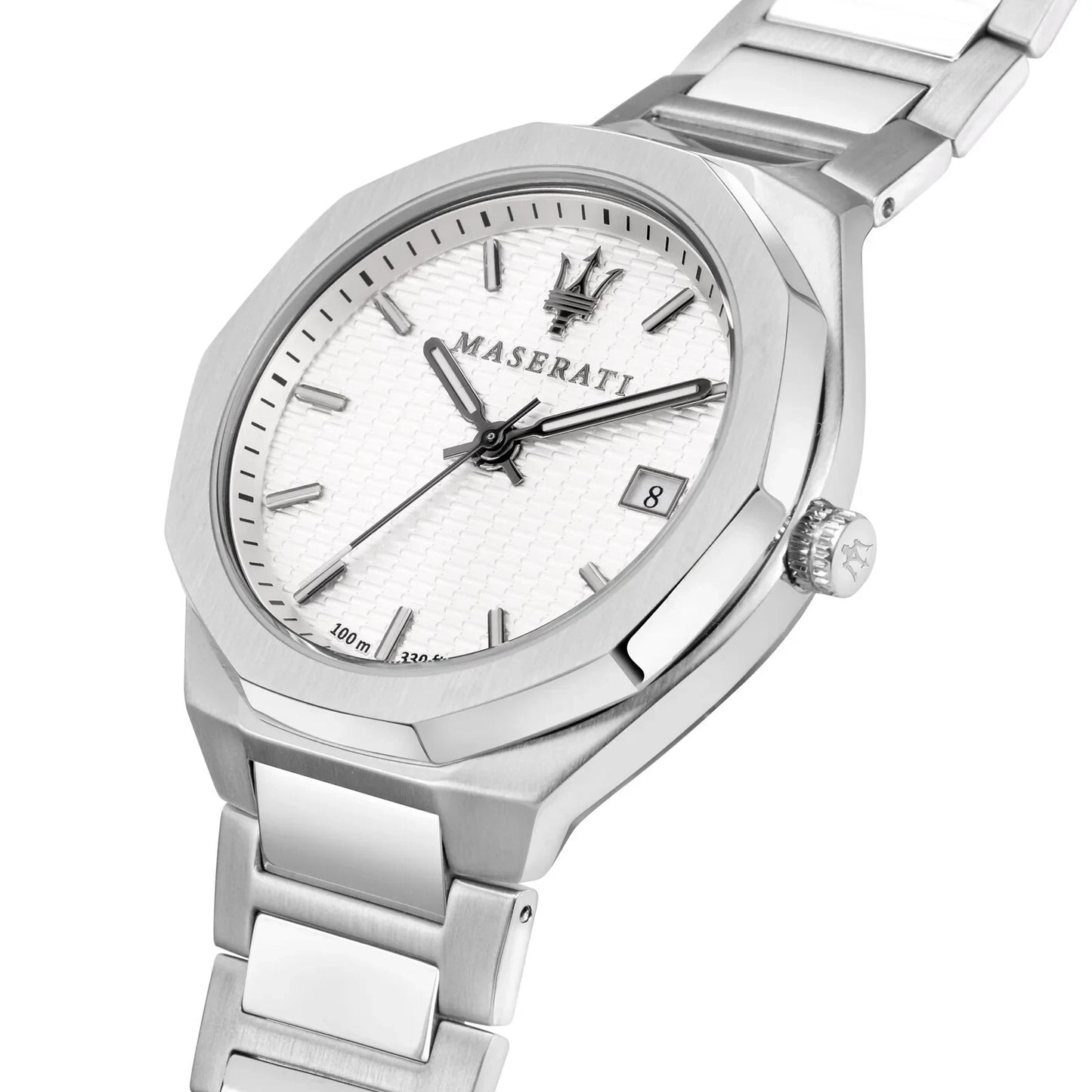 Maserati Stile Men's Dress Watch R8853142005 Silver Dial Steel Bracelet 42mm
