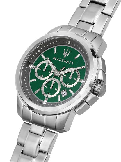 Maserati Successo Chronograph Men's Watch R8873621017 Analog Quartz Steel 44mm