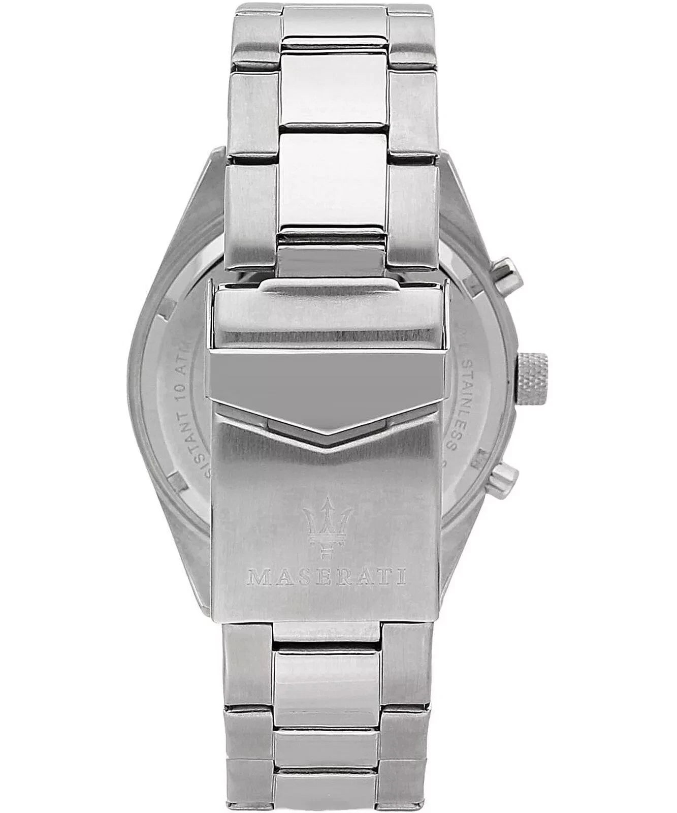 Maserati Competizione Men's R8853100018 Quartz Steel Watch Silver Dial 43mm