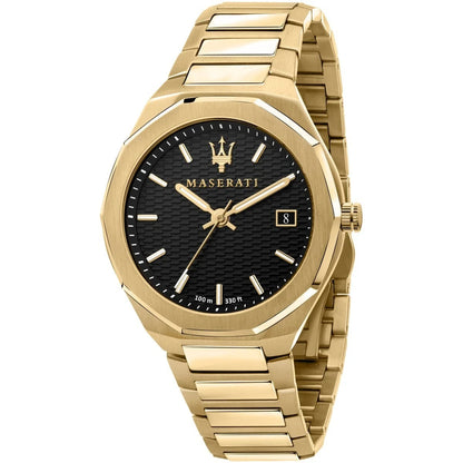 Maserati R8853142004 Stile Men's Analog Quartz Watch Gold Stainless Steel 42mm