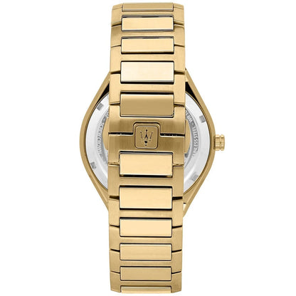 Maserati R8853142004 Stile Men's Analog Quartz Watch Gold Stainless Steel 42mm