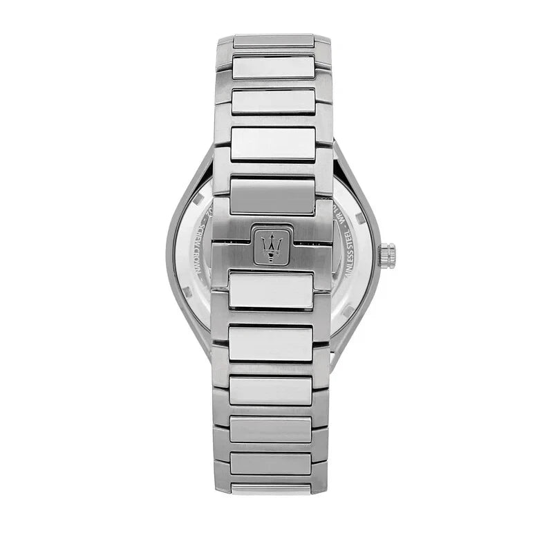 Maserati R8853142003 Stile Men's Analog Watch Black Dial Silver Steel Strap 45mm