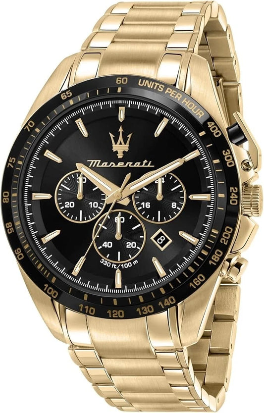 Maserati Traguardo Men's Watch R8873612041 Chronograph Quartz Steel Dial 45mm