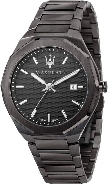 Maserati Stile Men's Analog Quartz Watch R8853142001 Grey Stainless Steel 45mm