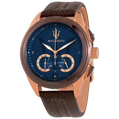 Maserati Traguardo Men's R8871612024 Chronograph Quartz Watch Leather Strap
