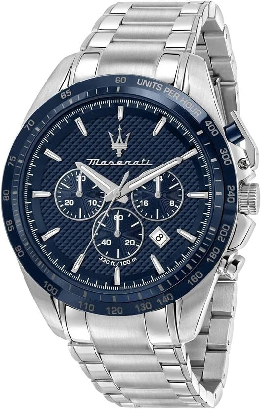 Maserati TRAGUARDO Men's Watch Chronograph Quartz R8873612043 Silver Steel 45mm