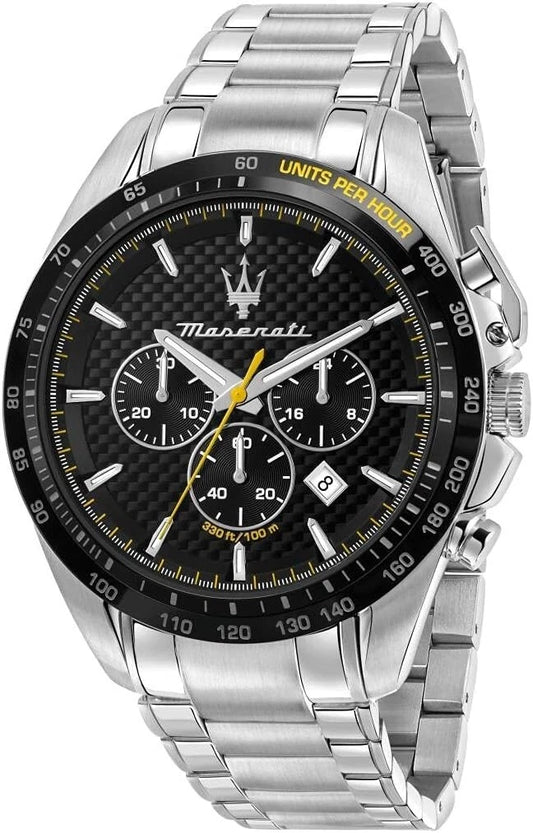 Maserati Traguardo Men's Watch R8873612042 Chronograph Quartz Steel Dial 45mm