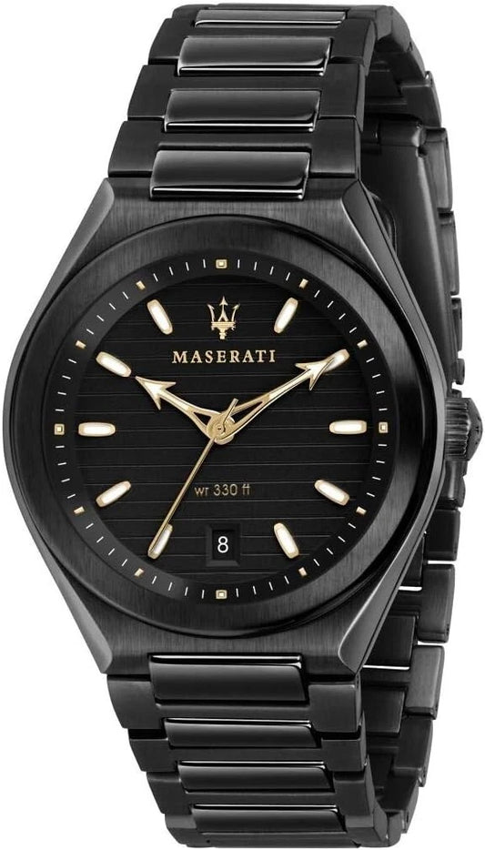 Maserati Men's Analog Watch R8853139004 Black PVD Stainless Steel 40mm Dial