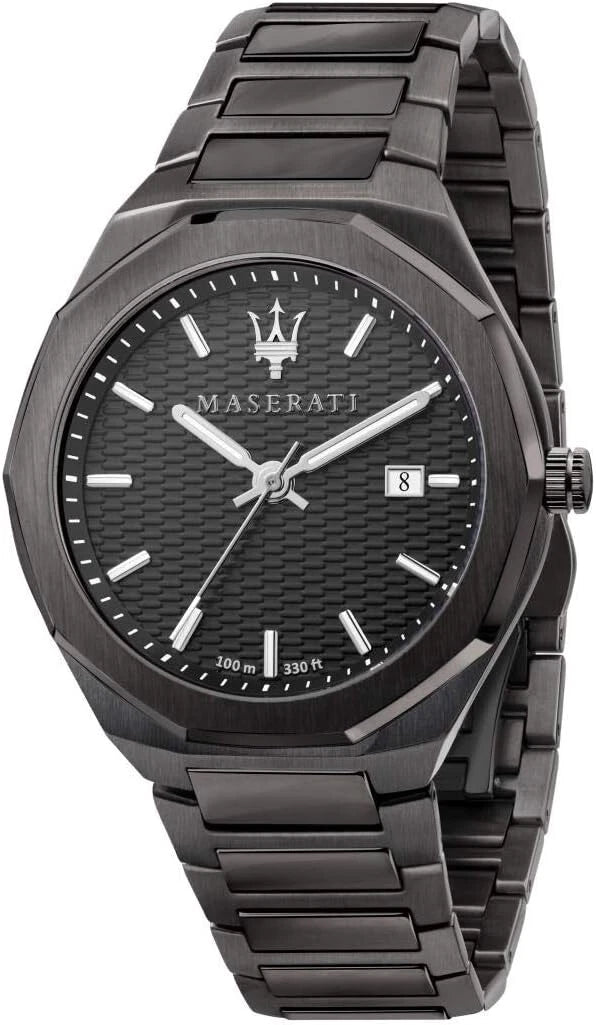 Maserati Stile Men's Analog Quartz Watch R8853142001 Grey Stainless Steel 45mm