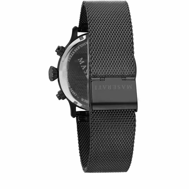 Maserati Epoca Men's R8873618006 Quartz Steel Watch Black Dial Black Strap 42mm