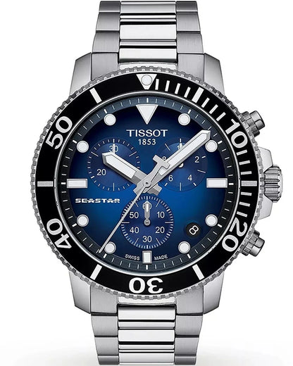 NEW TISSOT T-SPORT SEASTAR 1000 T120.417.11.041.01 MENS CHRONO WATCH WARRANTY