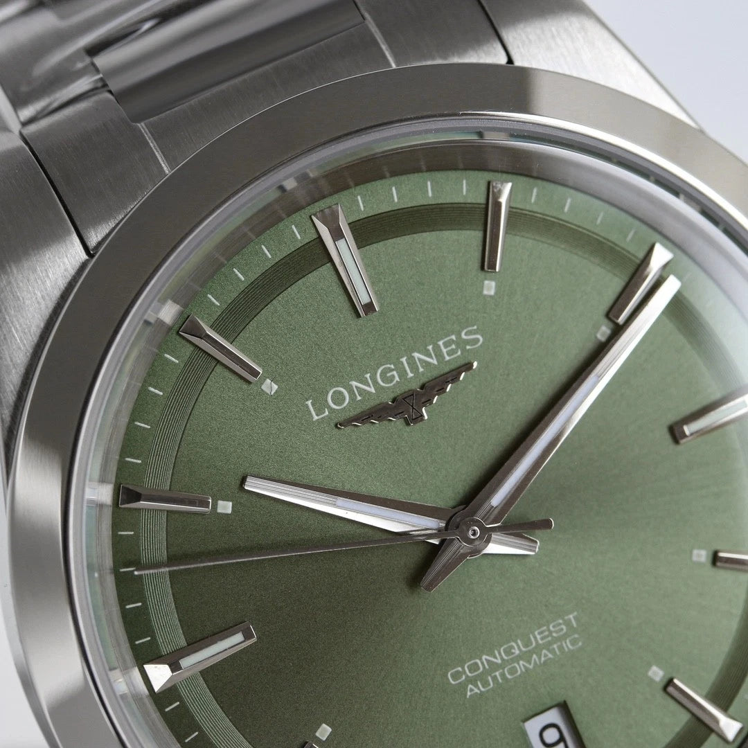 Longines Conquest Automatic Men’s Watch 41mm Stainless Steel Green Dial L3.830.4