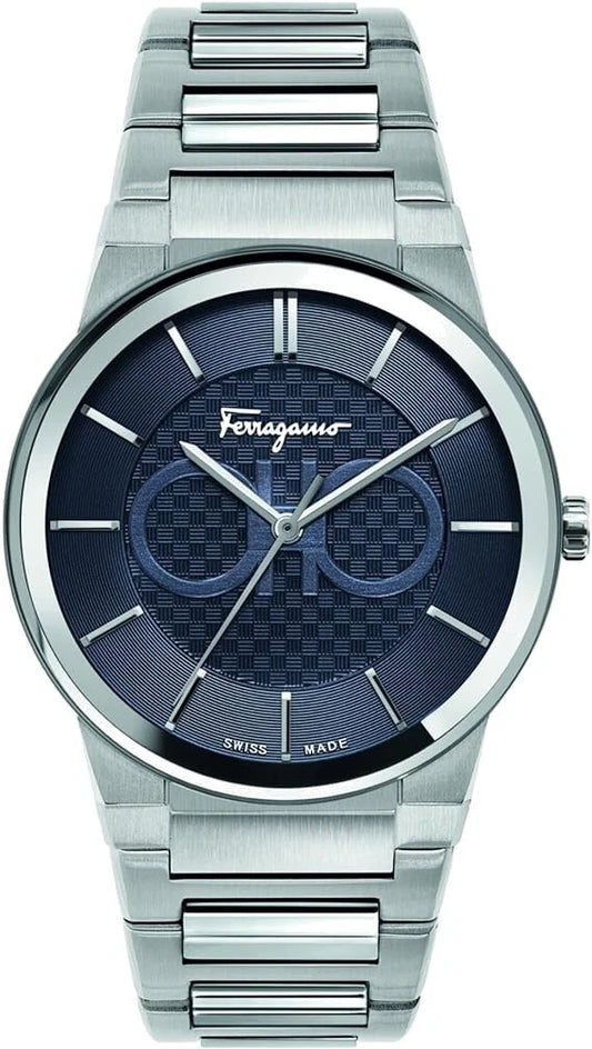 Salvatore Ferragamo Men’s Blue Dial Stainless Steel Quartz Watch SFHP00620