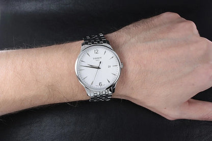 Tissot Tradition Quartz Silver Dial Stainless Steel Watch T063.610.11.037.00
