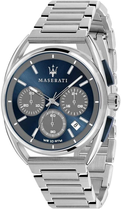 Maserati Trimarano Chronograph Blue Dial Men's Watch R8873632004 Steel 41mm Dial